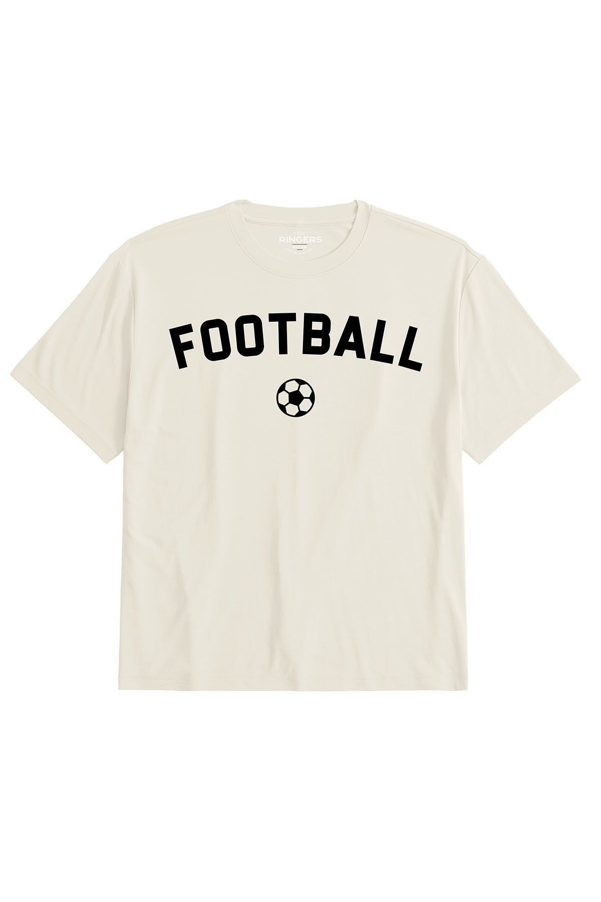 Women's Graphic Soft Tee - Football on Cream