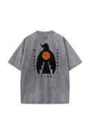Peace Bird Vintage Wash Tee - Gray