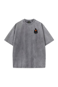 Peace Bird Vintage Wash Tee - Gray