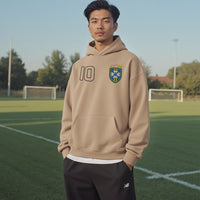 World Stitched Softech™ Hoodie - Brazil on Brown