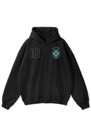 World Stitched Softech™ Hoodie - Brazil on Black