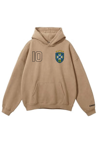 World Stitched Softech™ Hoodie - Brazil on Brown