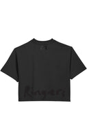 Womens Graphic Crop Top - Netherlands on Black