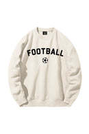 Women's Graphic Crew - Football on White