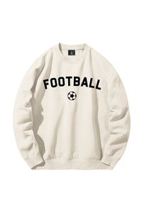 Women's Graphic Crew - Football on White