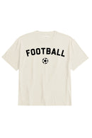 Women's Graphic Soft Tee - Football on Cream
