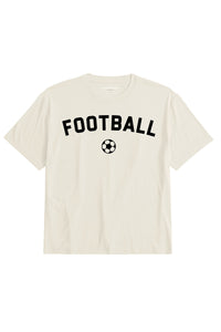 Women's Graphic Soft Tee - Football on Cream