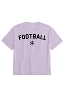 Women's Graphic Soft Tee - Football on Purple