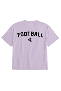 Women's Graphic Soft Tee - Football on Purple