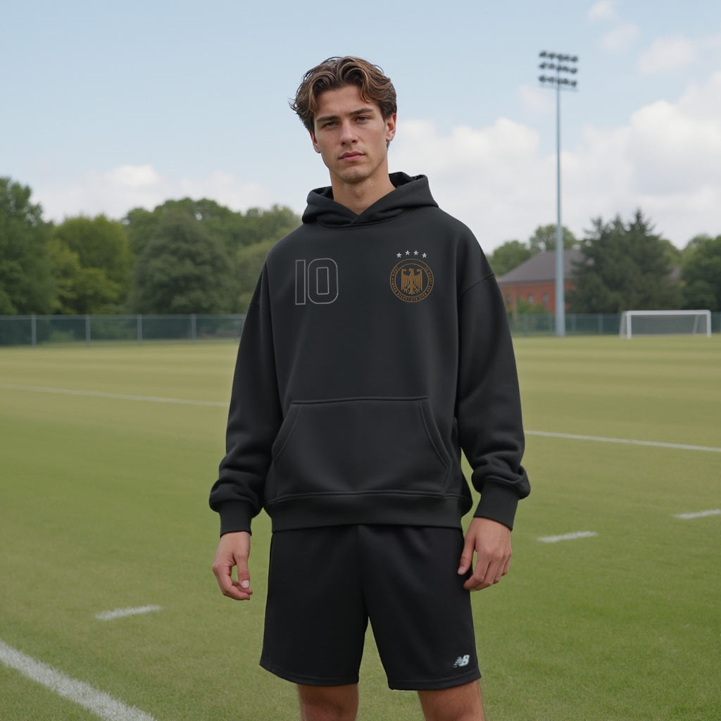 World Stitched Softech™ Hoodie - Germany on Black