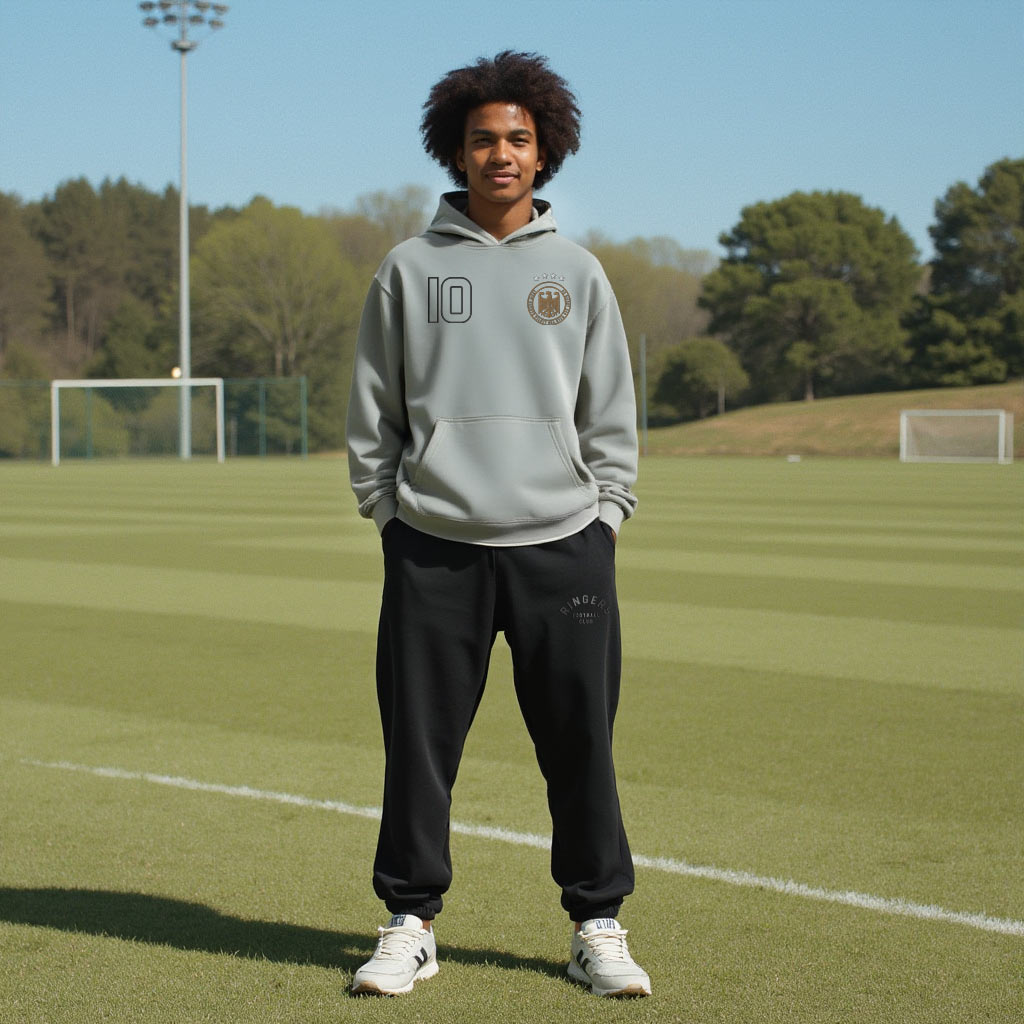 World Stitched Softech™ Hoodie - Germany on Gray