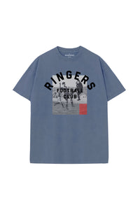 Unisex Graphic Tee - Red Card on Blue