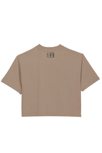 Womens Graphic Crop Top - Saturdays on Brown