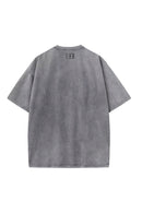 Unisex Distressed Graphic Tee - Tour -Gray