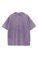 Unisex Distressed Graphic Tee - Tour -Purple