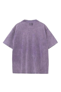 Unisex Distressed Graphic Tee - Tour -Purple