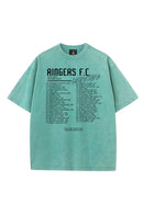 Unisex Distressed Graphic Tee - Tour -Teal